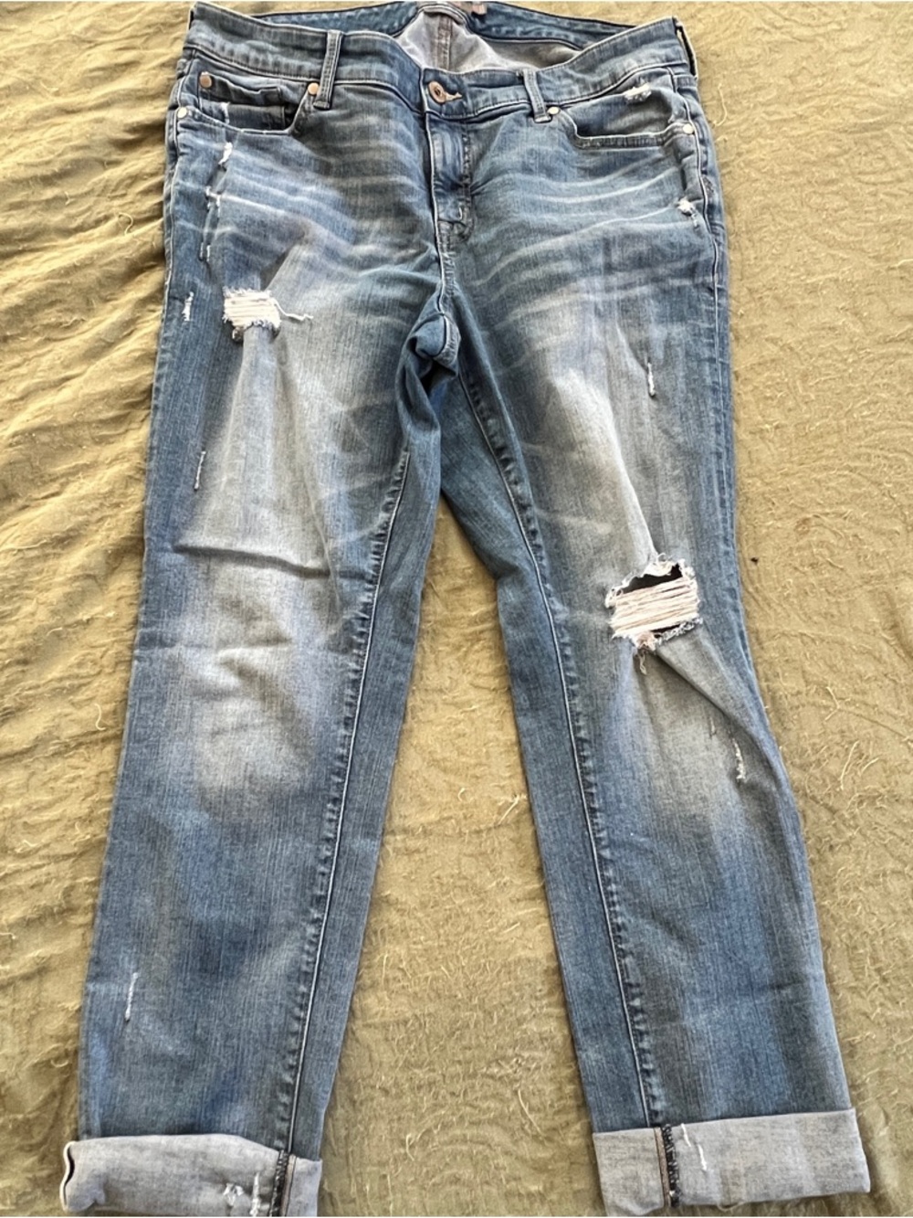 Torrid Women’s Distressed Vintage Stretch Straight Leg Jeans Size Casual Grunge